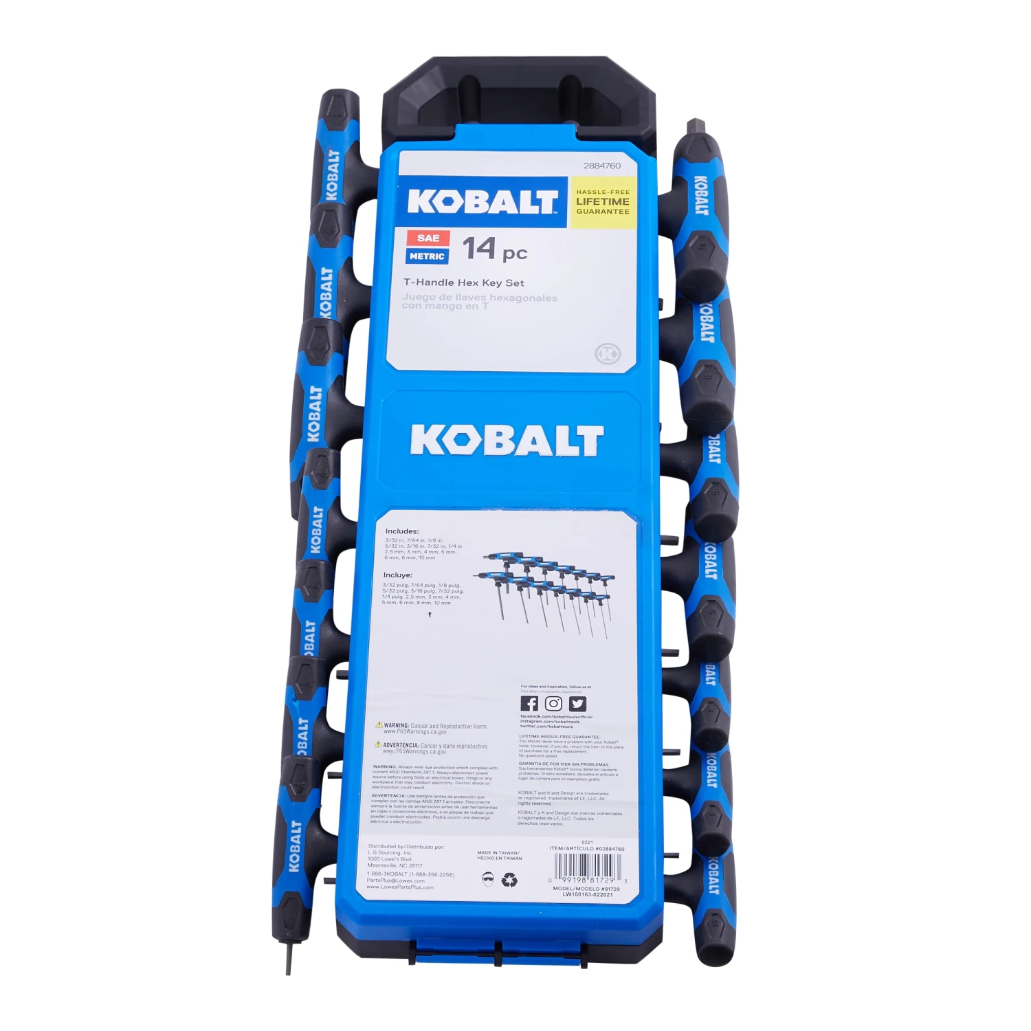 Kobalt T-Handle Standard (SAE) And Metric Combination 14 -Pieces Hex Key Set 5 Kobalt T-Handle Standard (SAE) And Metric Combination 14 -Pieces Hex Key Set - Image 5