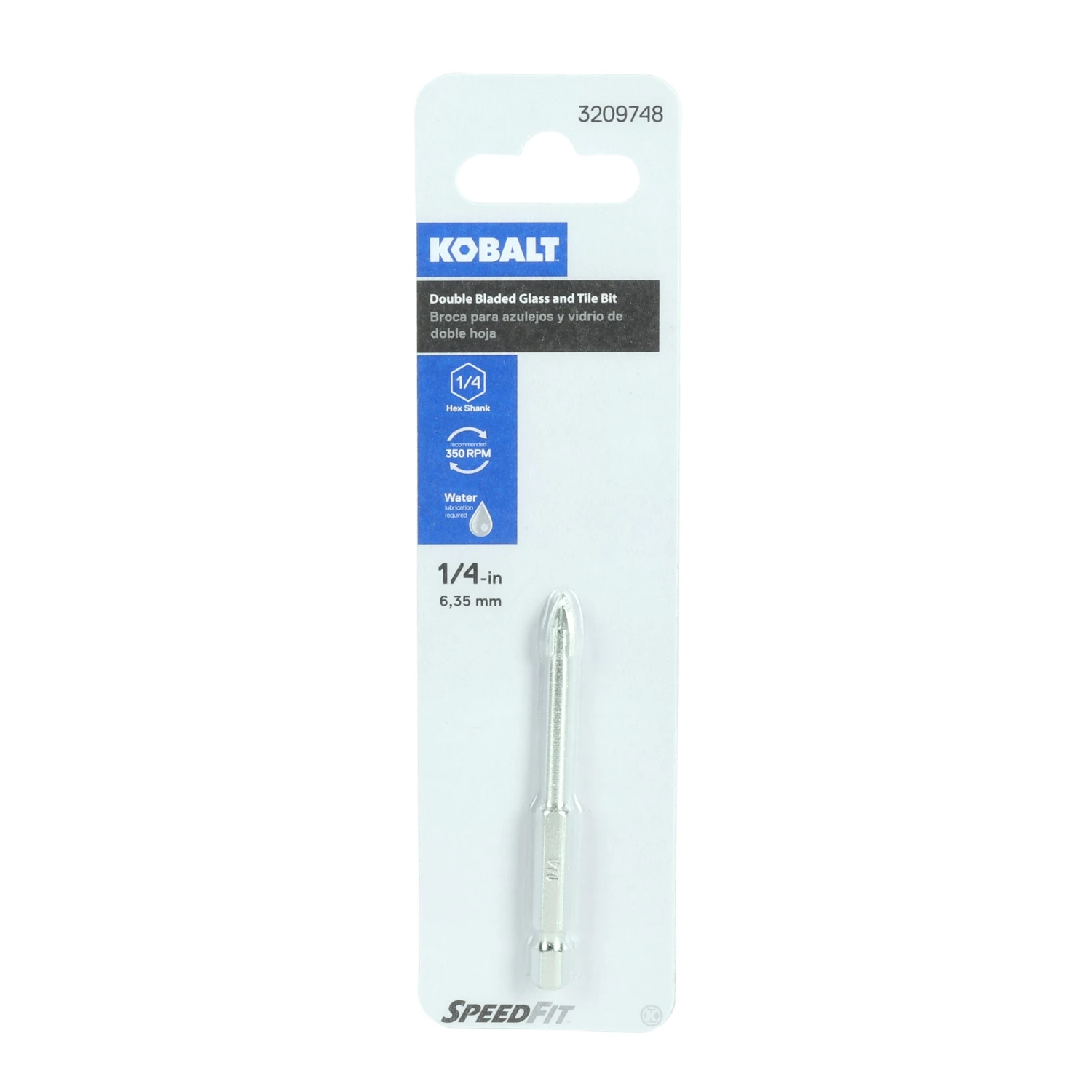 Kobalt 1/4-in 6.30mm #1 J X 75.00mm Carbide Tipped Right Handed Glass And Tile Drill Bit 4 Kobalt 1/4-in 6.30mm #1 J X 75.00mm Carbide Tipped Right Handed Glass And Tile Drill Bit - Image 4