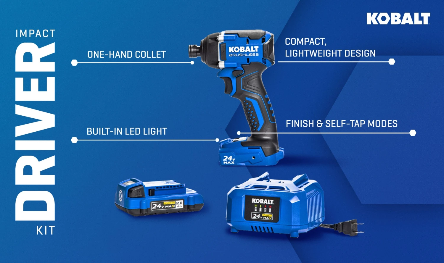 Kobalt 24-volt 1/4-in Brushless Cordless Impact Driver (Battery Included And Charger Included And Soft Bag Included) 14 Kobalt 24-volt 1/4-in Brushless Cordless Impact Driver (Battery Included And Charger Included And Soft Bag Included) - Image 14