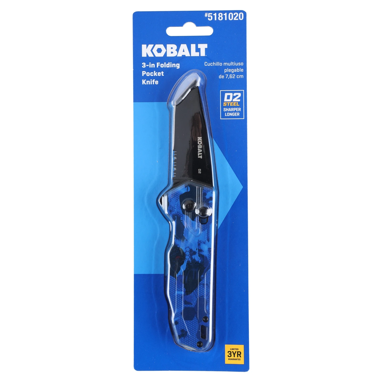 Kobalt 3-in Steel Tanto Pocket Knife 12 Kobalt 3-in Steel Tanto Pocket Knife - Image 12