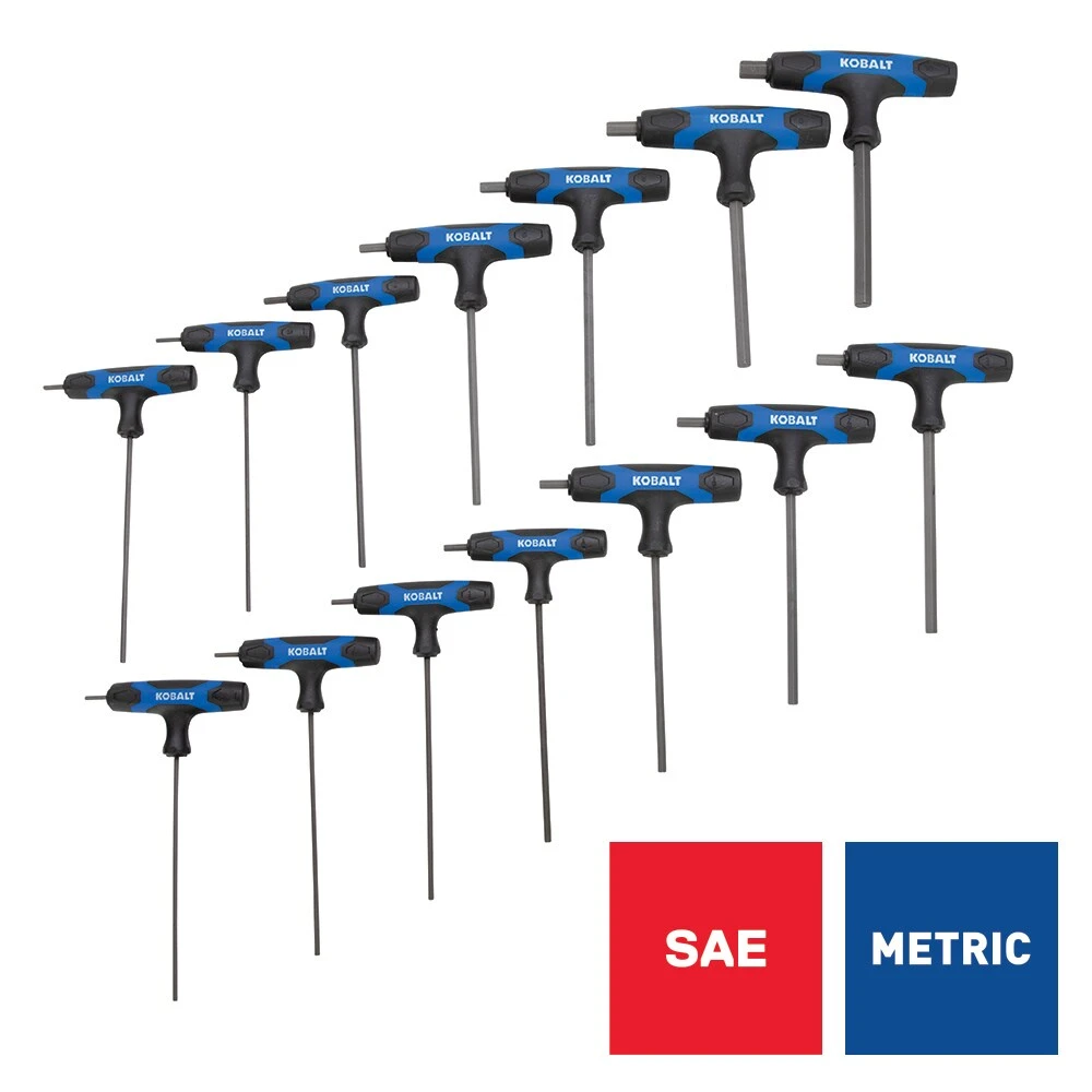 Kobalt T-Handle Standard (SAE) And Metric Combination 14 -Pieces Hex Key Set 6 Kobalt T-Handle Standard (SAE) And Metric Combination 14 -Pieces Hex Key Set - Image 6