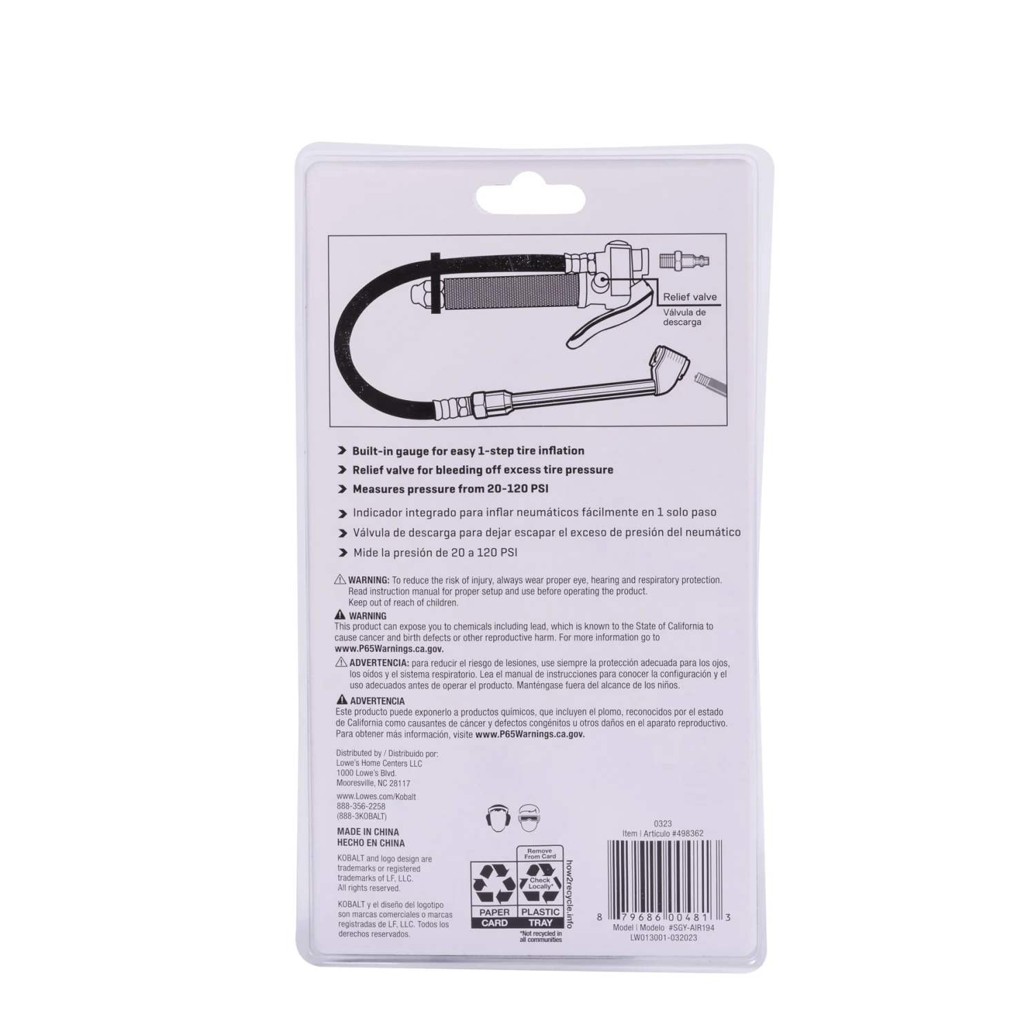 Kobalt Dual Foot Inflator And-Gauge 11 Kobalt Dual Foot Inflator And-Gauge - Image 11