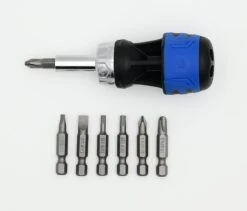 Kobalt Stubby 8 -Piece 2-in Ratcheting Multi-Bit Combination Tip Screwdriver Set