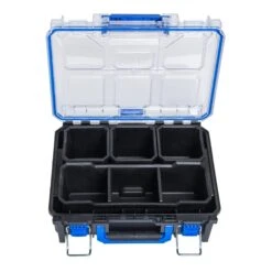 Kobalt CASESTACK 10.14-in W X 13.4-in H X 5-in D Black Plastic Tool Box