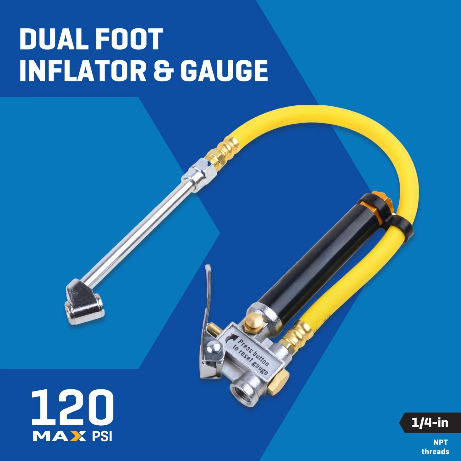 Kobalt Dual Foot Inflator And-Gauge 2 Kobalt Dual Foot Inflator And-Gauge - Image 2