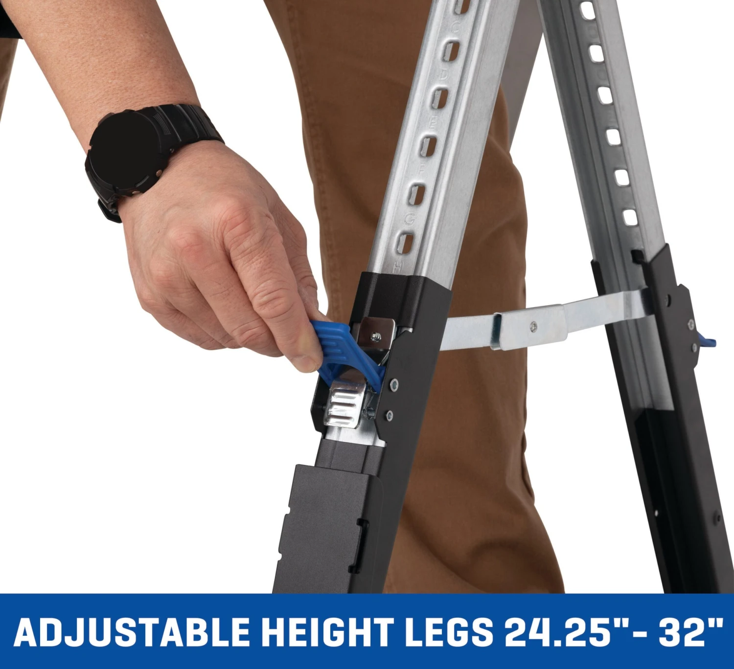 Kobalt 38-in W X 32.2-in H Adjustable Steel Saw Horse ( 1300-lb Capacity) 11 Kobalt 38-in W X 32.2-in H Adjustable Steel Saw Horse ( 1300-lb Capacity) - Image 11