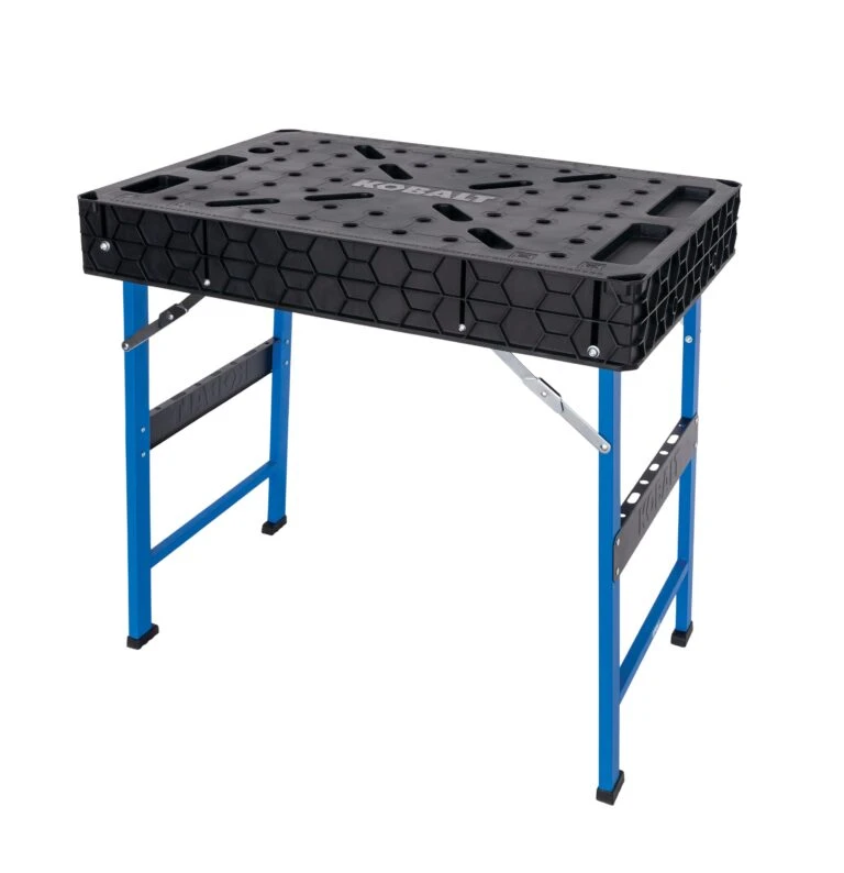 Kobalt 34.25-in L X 32-in H Black/Blue Plastic Portable Work Bench