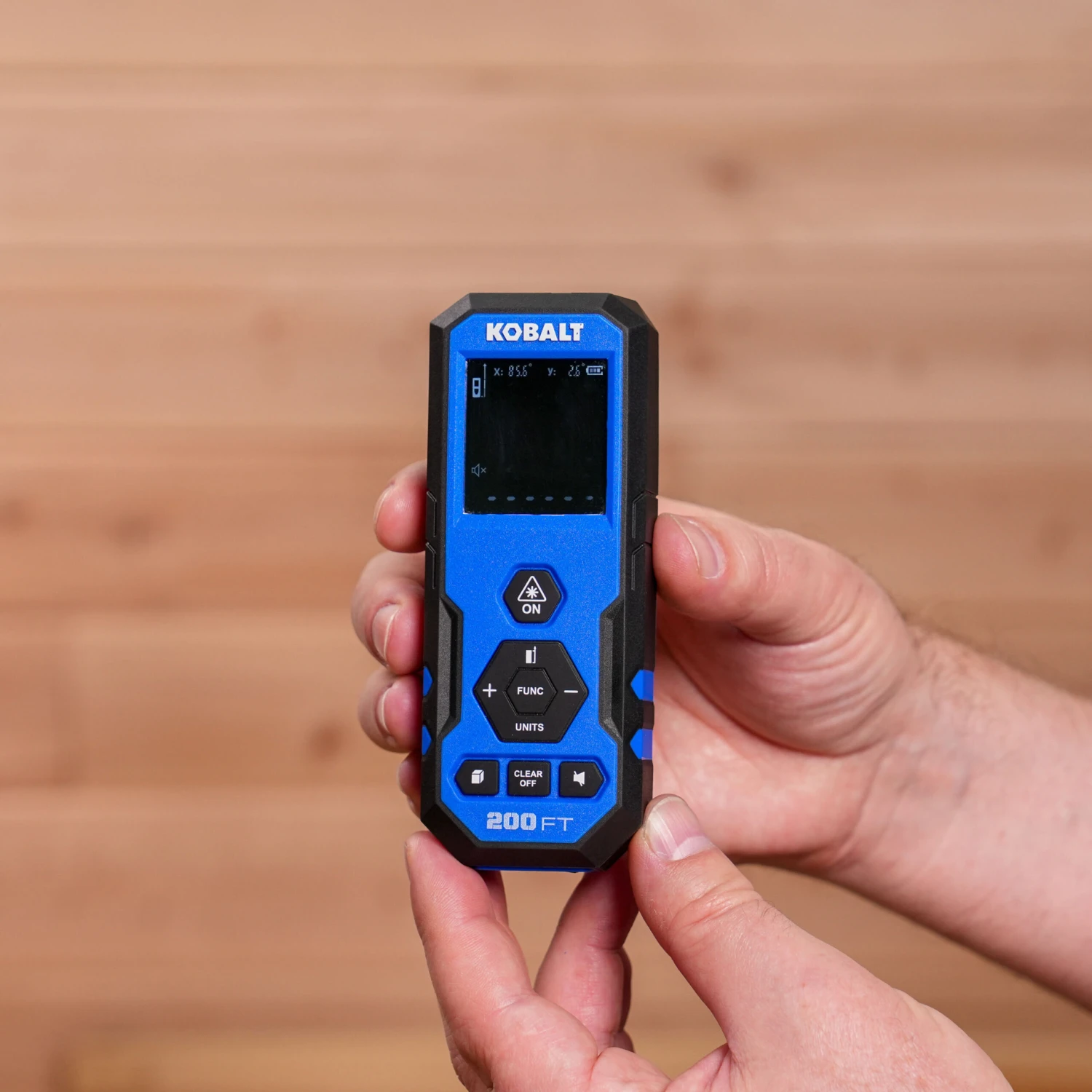 Kobalt 200-ft Indoor Red Laser Distance Measurer With Backlit Display 6 Kobalt 200-ft Indoor Red Laser Distance Measurer With Backlit Display - Image 6