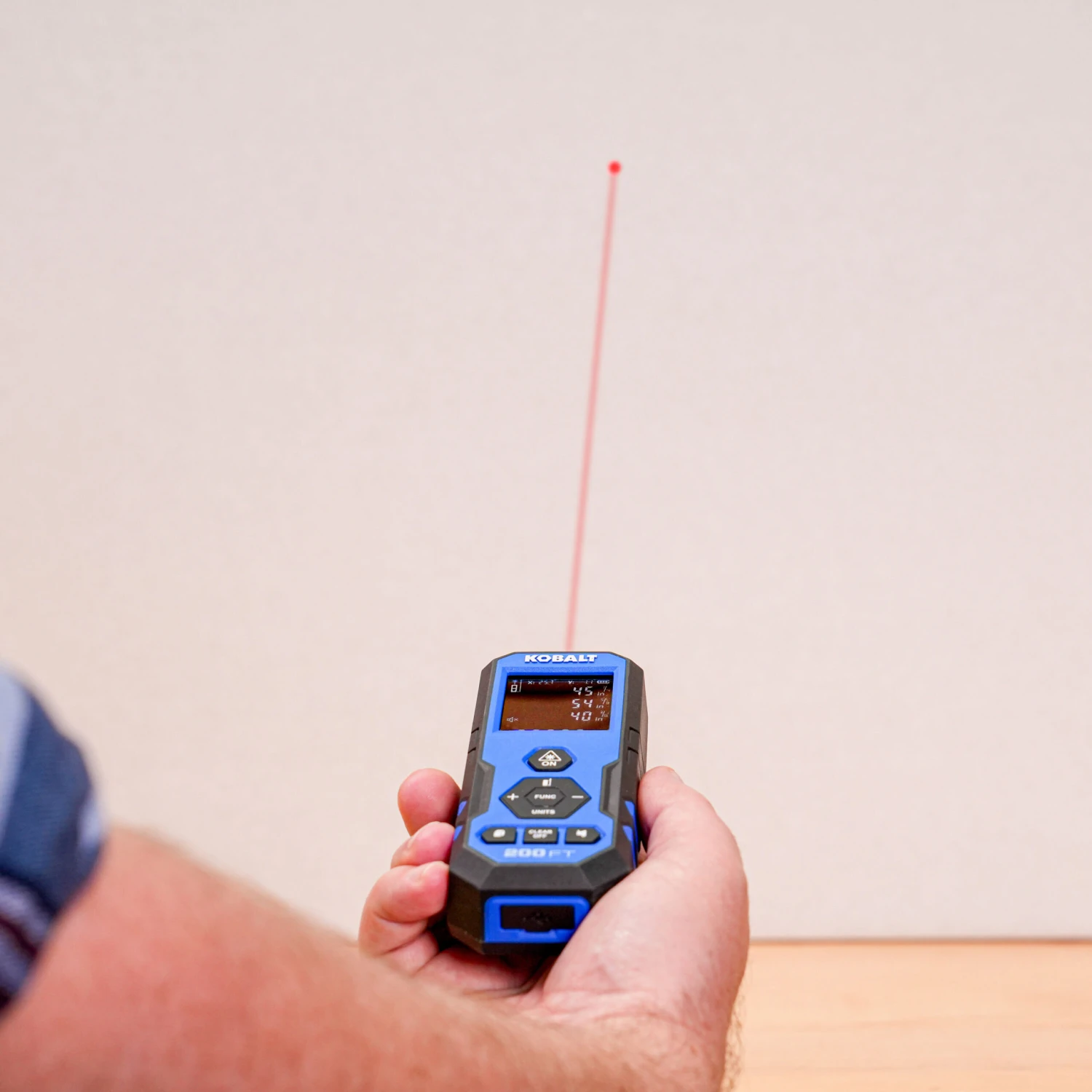 Kobalt 200-ft Indoor Red Laser Distance Measurer With Backlit Display 8 Kobalt 200-ft Indoor Red Laser Distance Measurer With Backlit Display - Image 8