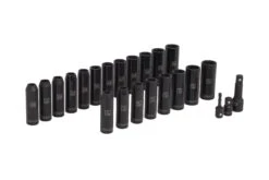 Kobalt 23 -Piece Standard (SAE) And Metric 1/2-in Drive Set 6-point Impact Socket Set