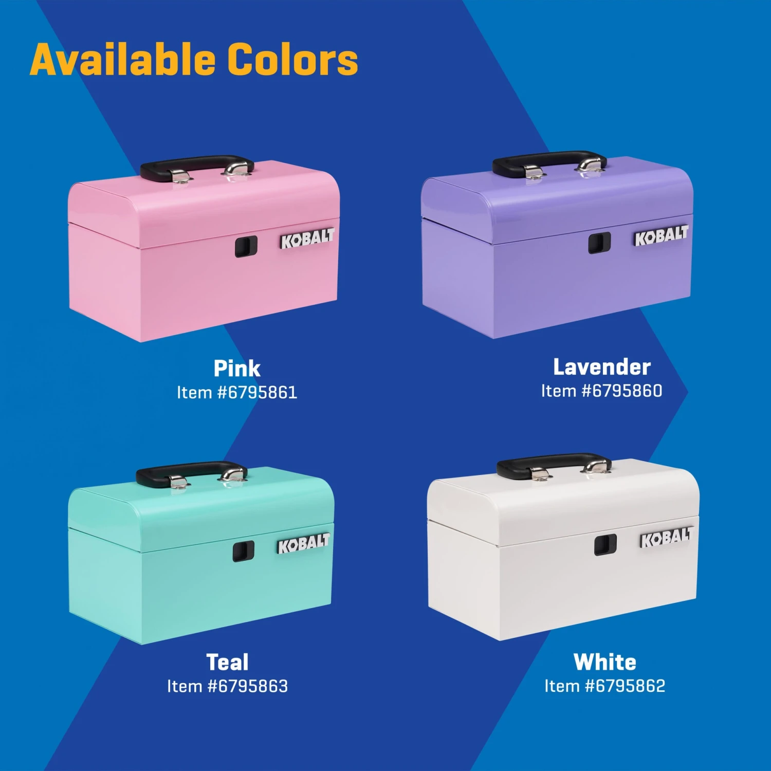 Kobalt Portable Mini Toolbox 10.83-in W X 5.91-in H X 5.91-in D Lavender Steel Tool Box 4 Kobalt Portable Mini Toolbox 10.83-in W X 5.91-in H X 5.91-in D Lavender Steel Tool Box - Image 4