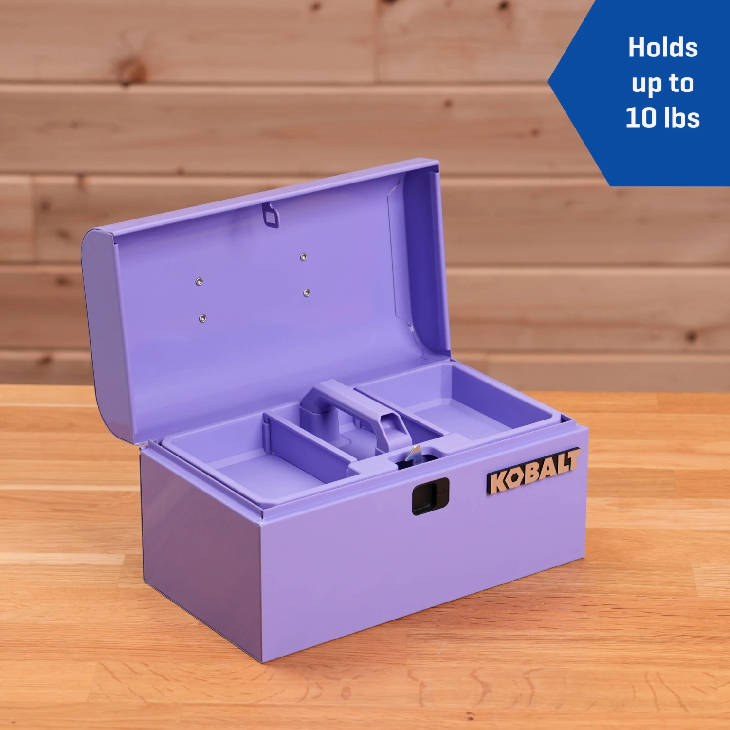 Kobalt Portable Mini Toolbox 10.83-in W X 5.91-in H X 5.91-in D Lavender Steel Tool Box 6 Kobalt Portable Mini Toolbox 10.83-in W X 5.91-in H X 5.91-in D Lavender Steel Tool Box - Image 6