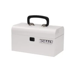 Kobalt Portable Mini Toolbox 10.83-in W X 5.91-in H X 5.91-in D White Steel Tool Box