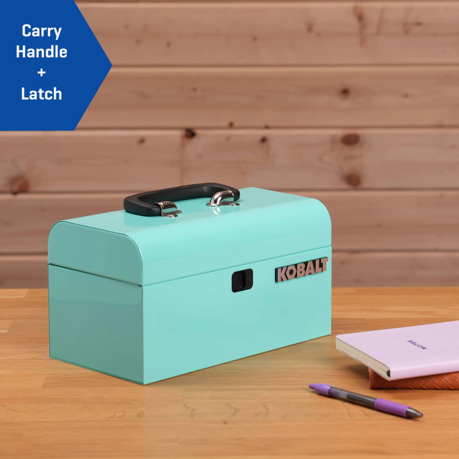 Kobalt Portable Mini Toolbox 10.83-in W X 5.91-in H X 5.91-in D Teal Steel Tool Box 7 Kobalt Portable Mini Toolbox 10.83-in W X 5.91-in H X 5.91-in D Teal Steel Tool Box - Image 7