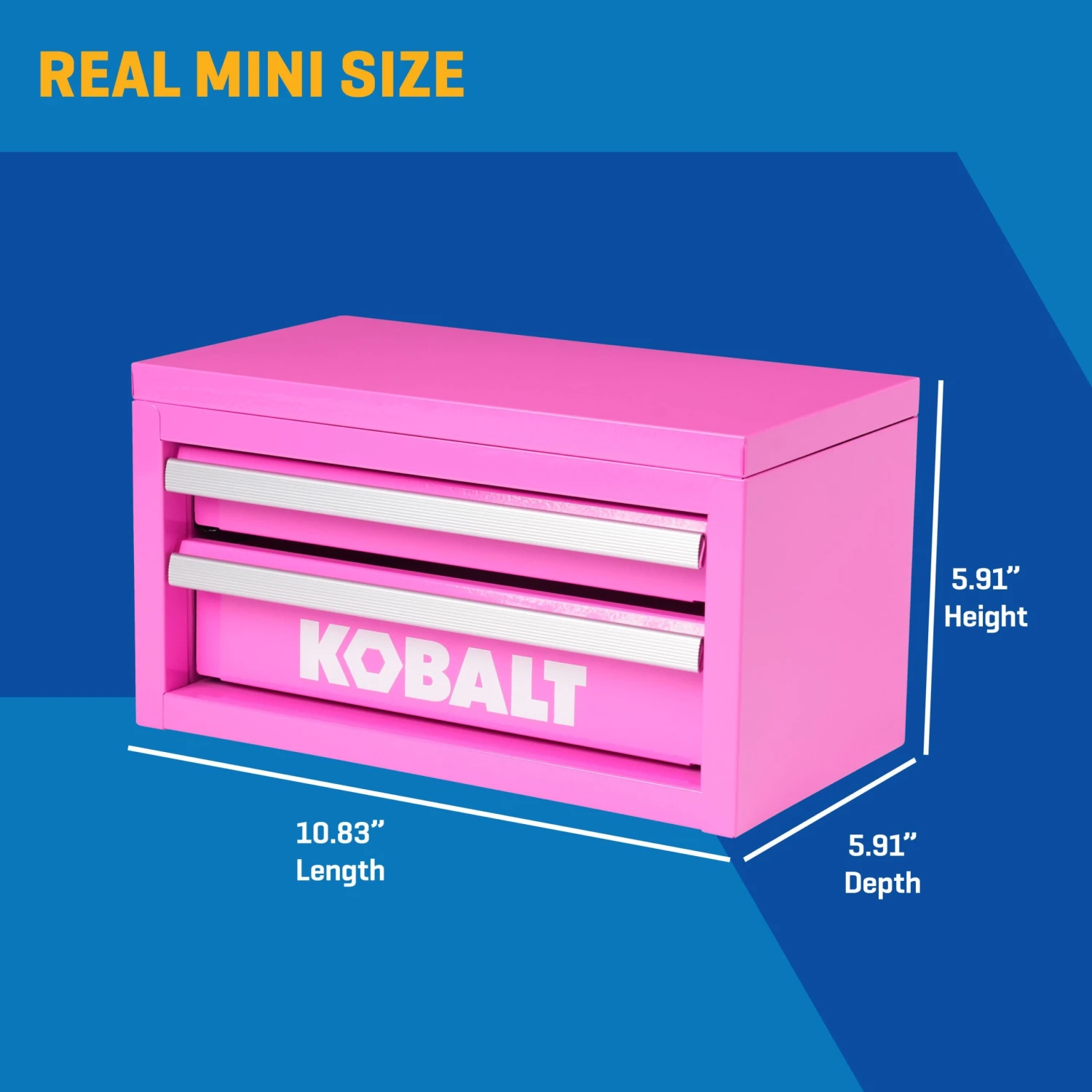 Kobalt Portable Tool Boxes 10.83-in W X 5.91-in H X 5.91-in D 2 -Drawer Hot Pink Steel Tool Box 2 Kobalt Portable Tool Boxes 10.83-in W X 5.91-in H X 5.91-in D 2 -Drawer Hot Pink Steel Tool Box - Image 2