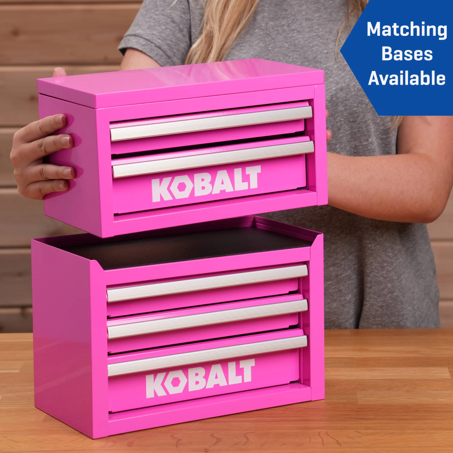 Kobalt Portable Tool Boxes 10.83-in W X 5.91-in H X 5.91-in D 2 -Drawer Hot Pink Steel Tool Box 9 Kobalt Portable Tool Boxes 10.83-in W X 5.91-in H X 5.91-in D 2 -Drawer Hot Pink Steel Tool Box - Image 9