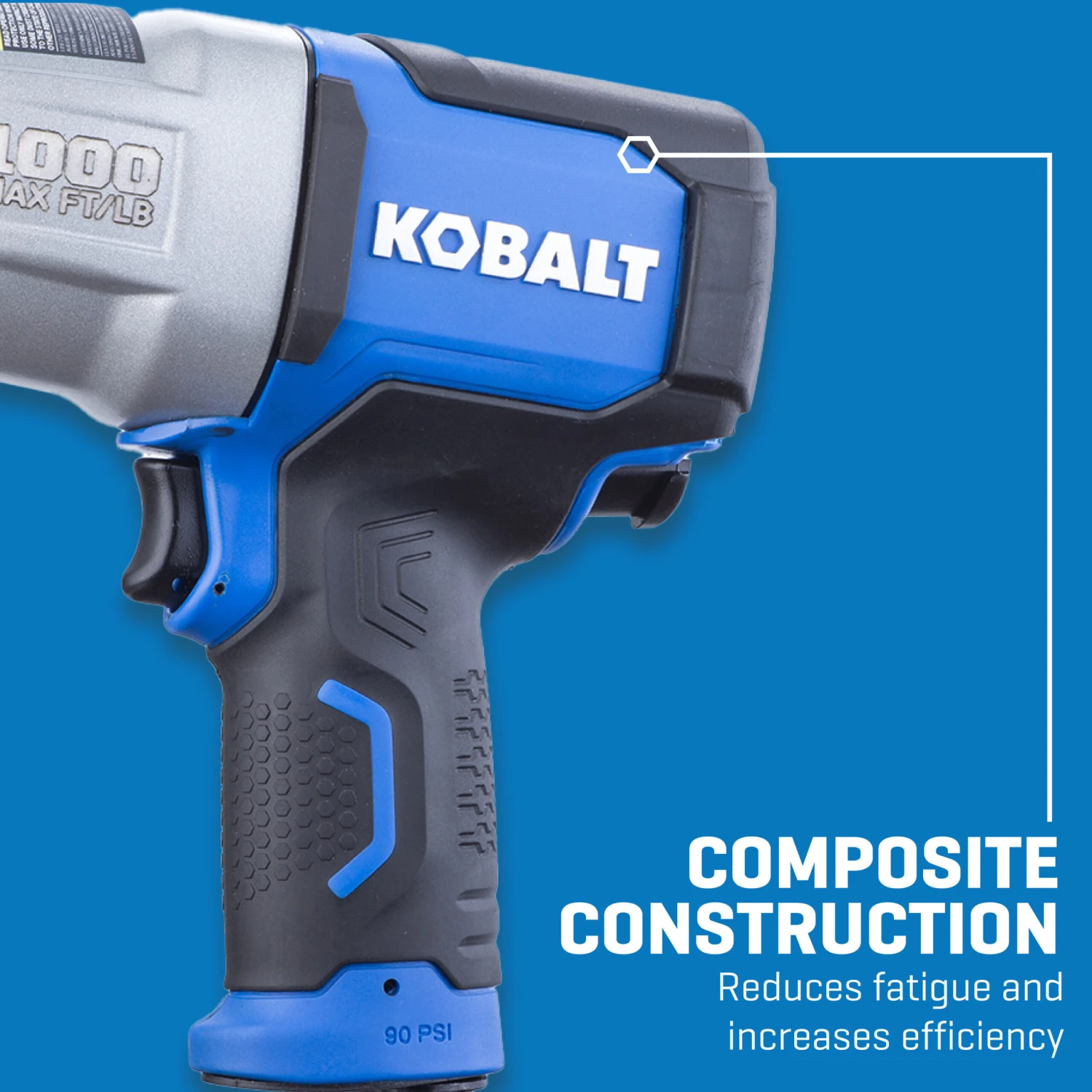 Kobalt 0.5-in 1000-ft/lb Air Impact Wrench 8 Kobalt 0.5-in 1000-ft/lb Air Impact Wrench - Image 8