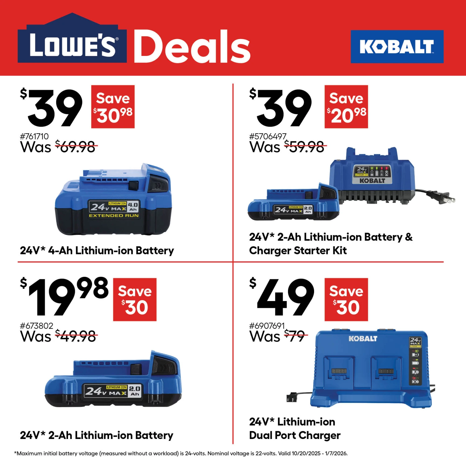 Kobalt 24 -Volt Lithium ( Battery Charger Station ) 2 Kobalt 24 -Volt Lithium ( Battery Charger Station ) - Image 2