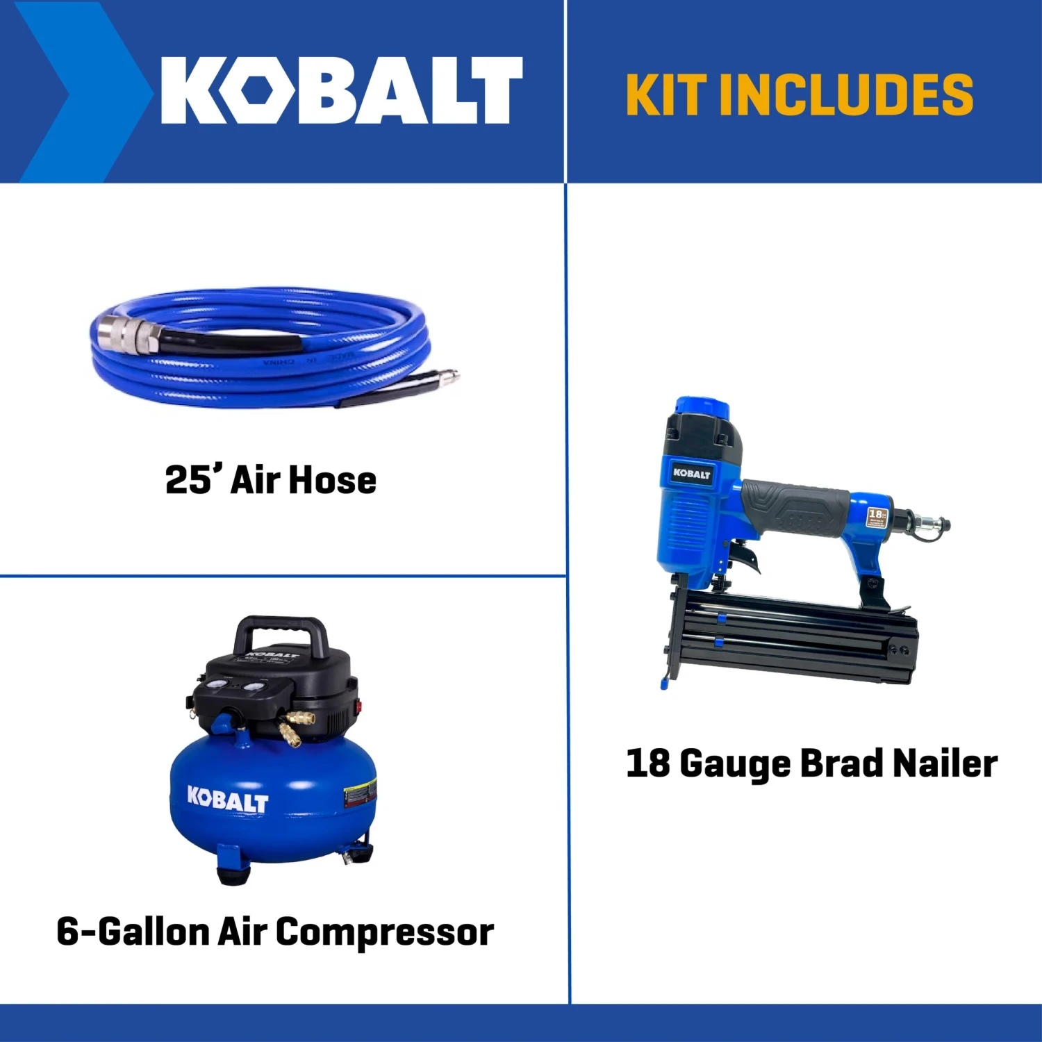 Kobalt 6-Gallon Portable Electric 150 PSI Pancake Air Compressor With Accessories Included 2 Kobalt 6-Gallon Portable Electric 150 PSI Pancake Air Compressor With Accessories Included - Image 2